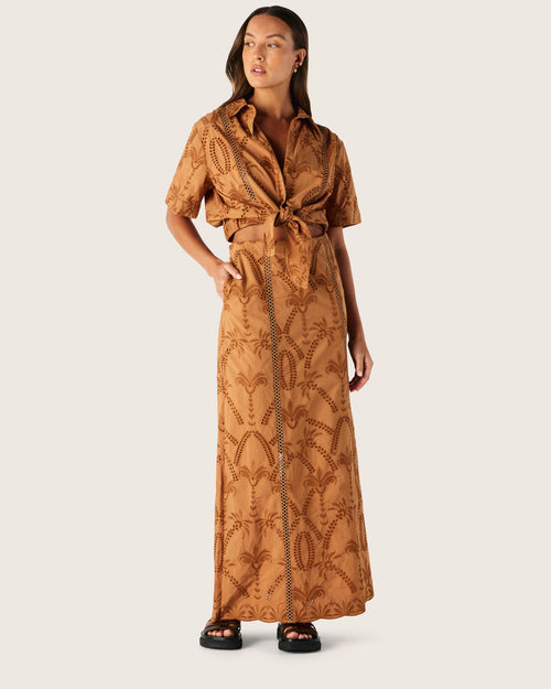 Alicia Embroidered Maxi Skirt