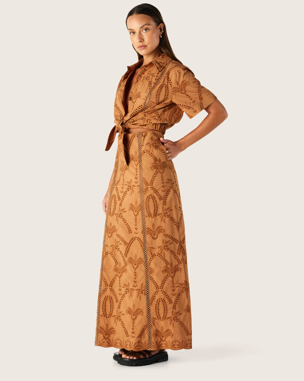 Alicia Embroidered Maxi Skirt