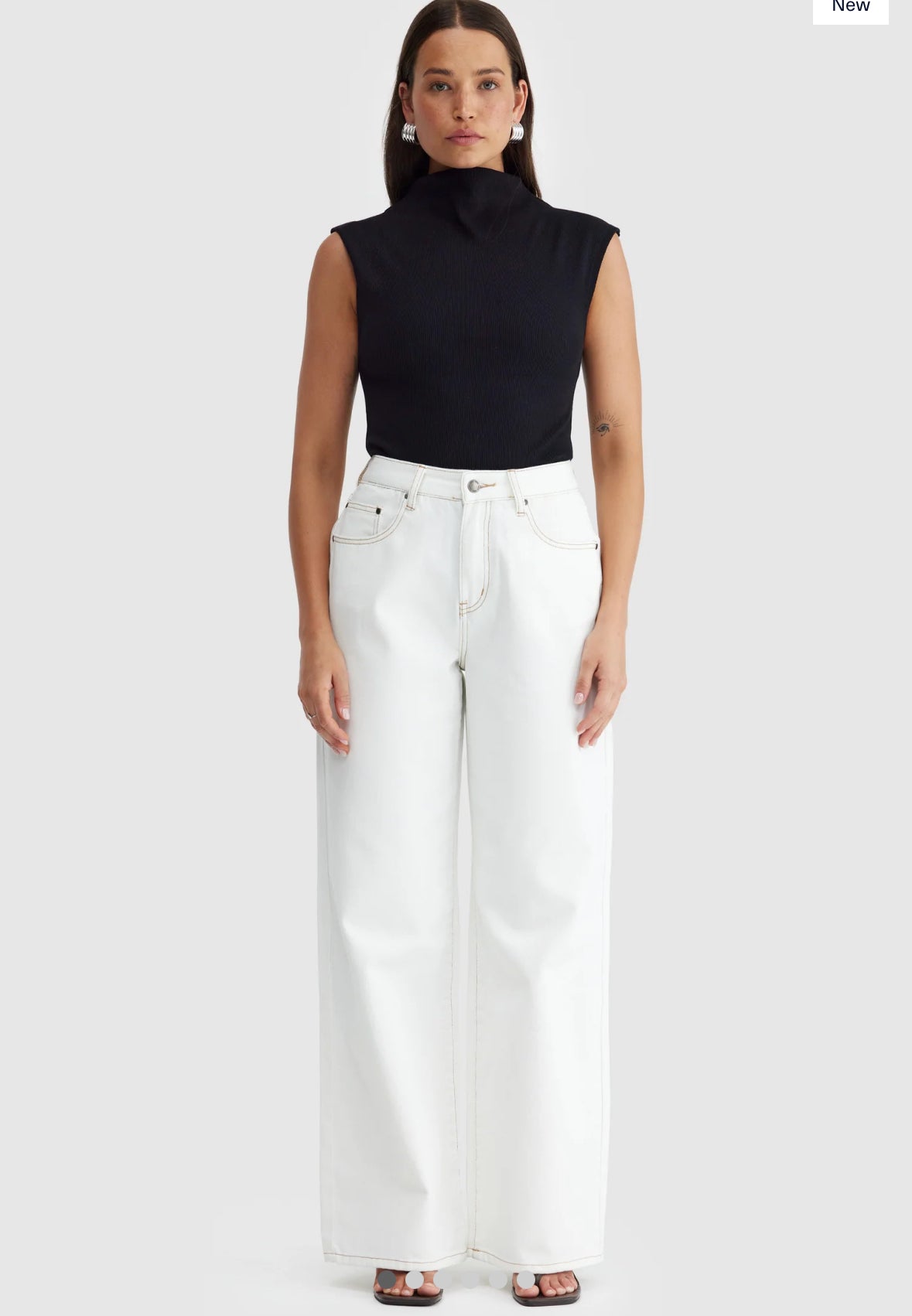 Liv High Neck Rib Top