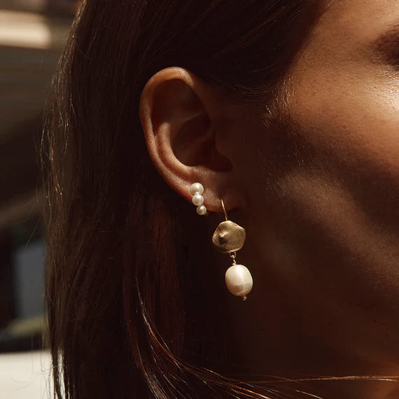 Fairley Triplet Pearl Studs