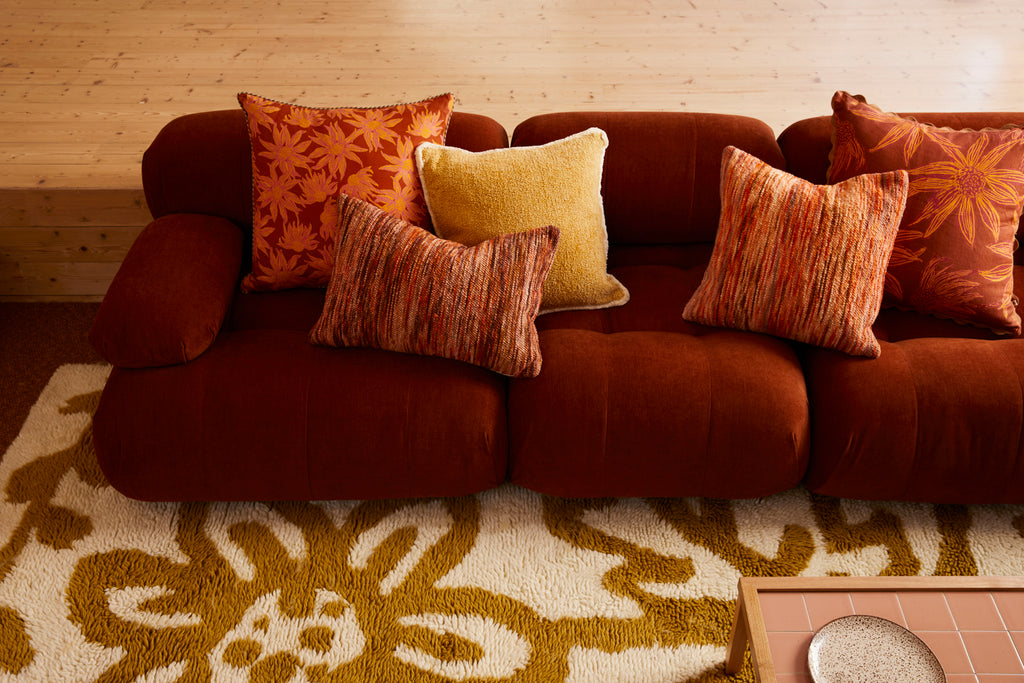 Fiore Cushion, Tan