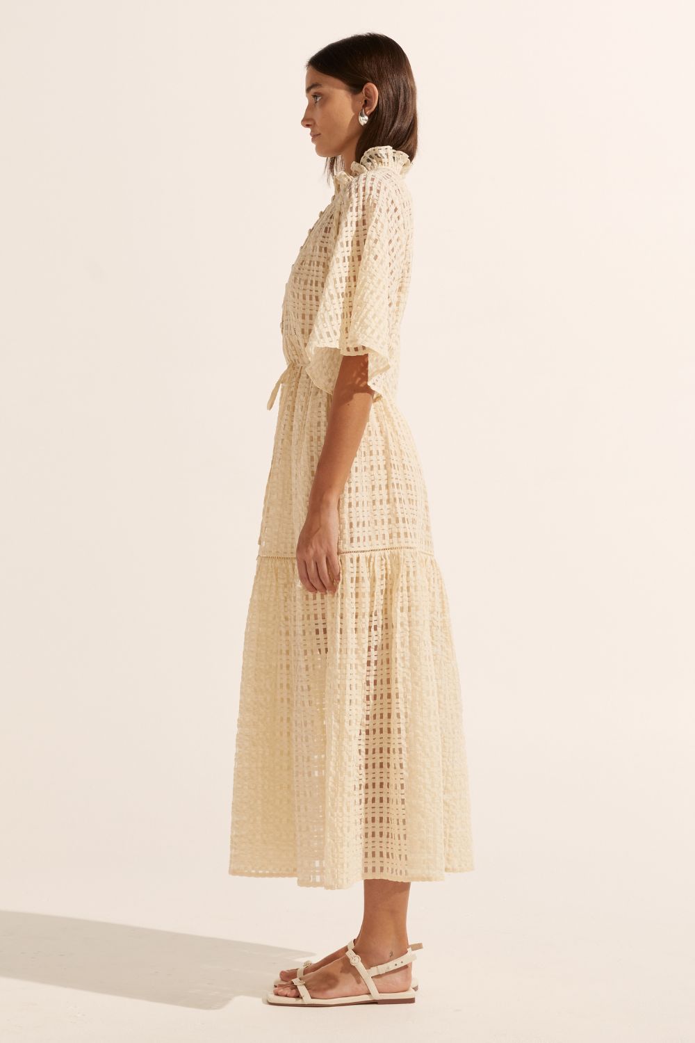 Navigate Dress, Cream Window