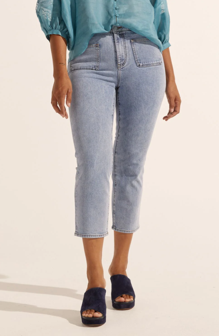 College jean - washed denim