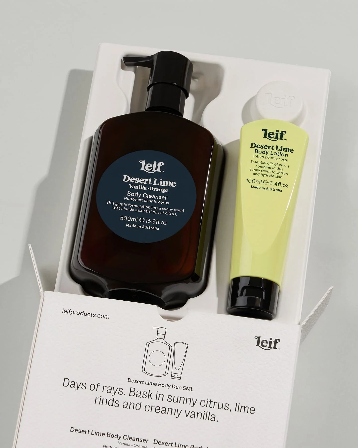 Leif Desert Lime Body Duo