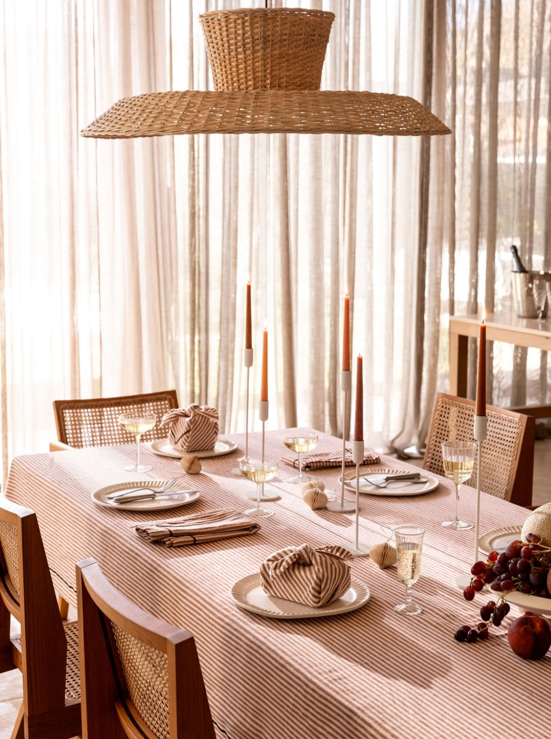 Faro Tablecloth, Baked Clay