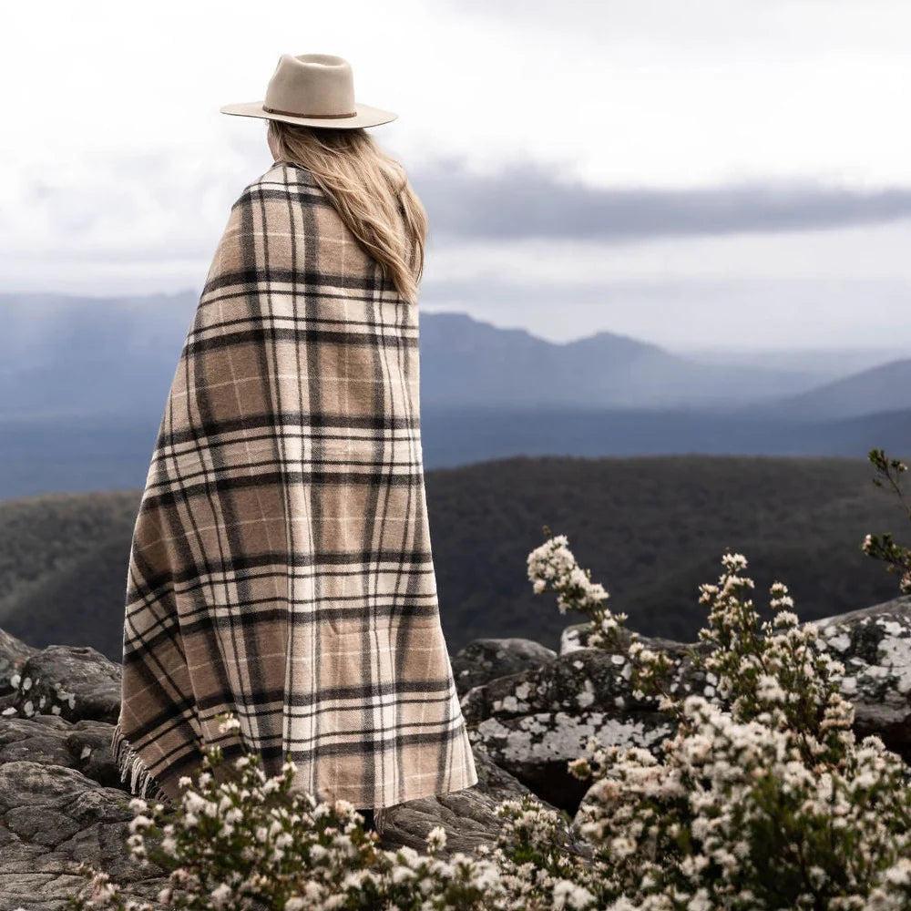 The Grampians Goods Co Heritage Wool Blanket in Cabin