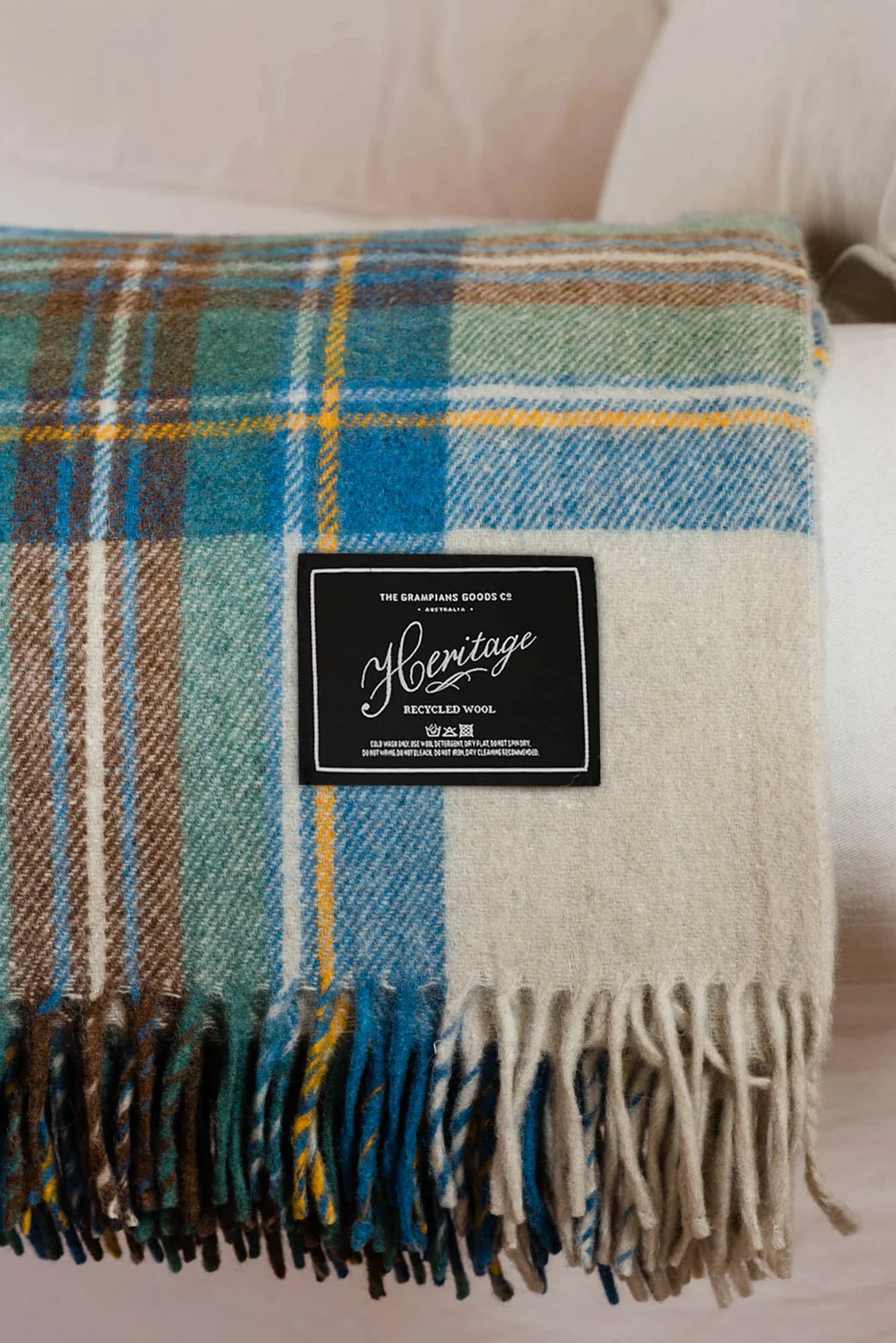 The Grampians Goods Co Heritage Wool Blanket in Spring