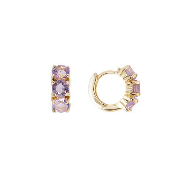 Fairley Amethyst Huggies