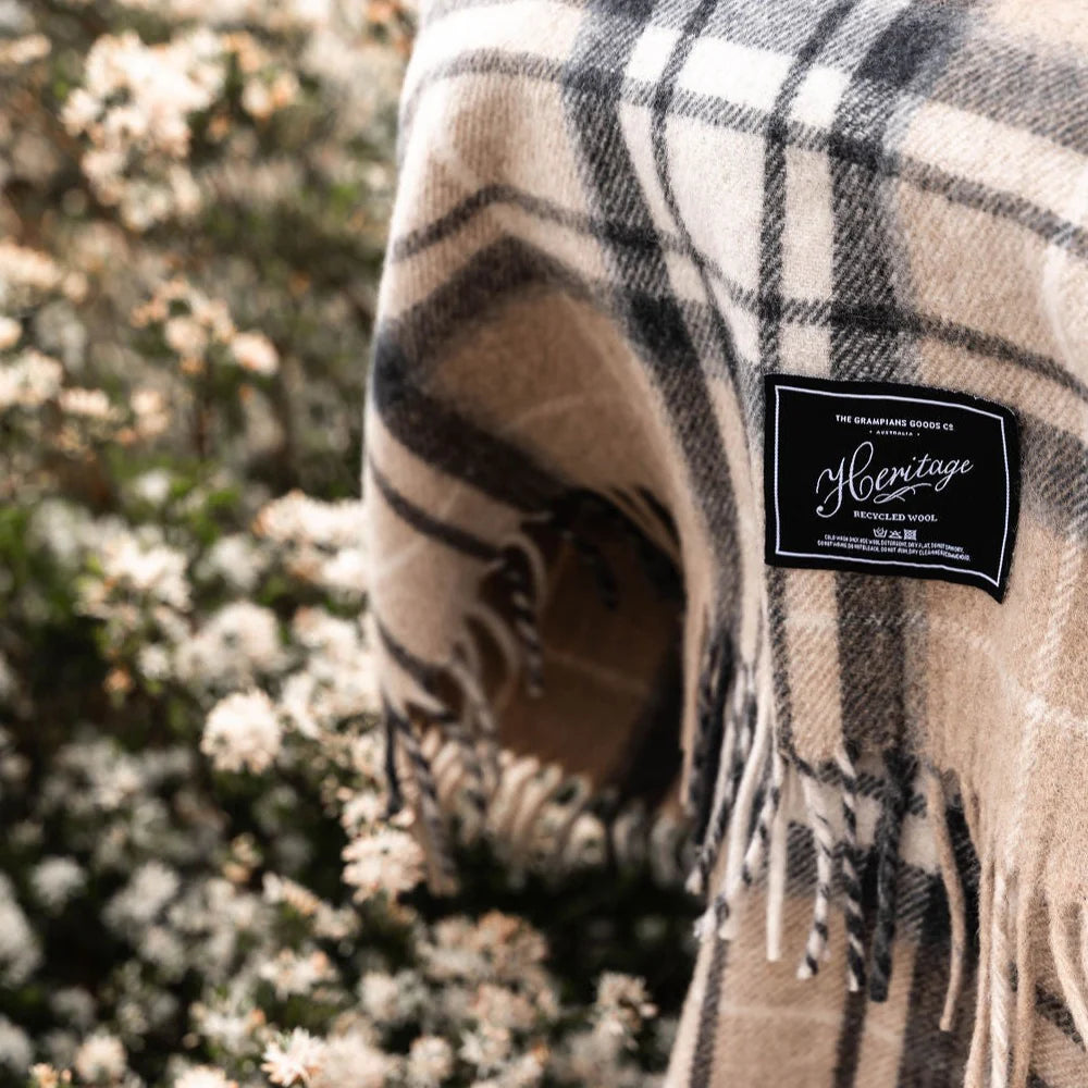 The Grampians Goods Co Heritage Wool Blanket in Cabin