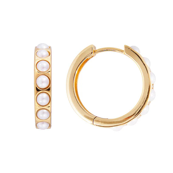 Fairley Crystal Pearl Maxi hoops