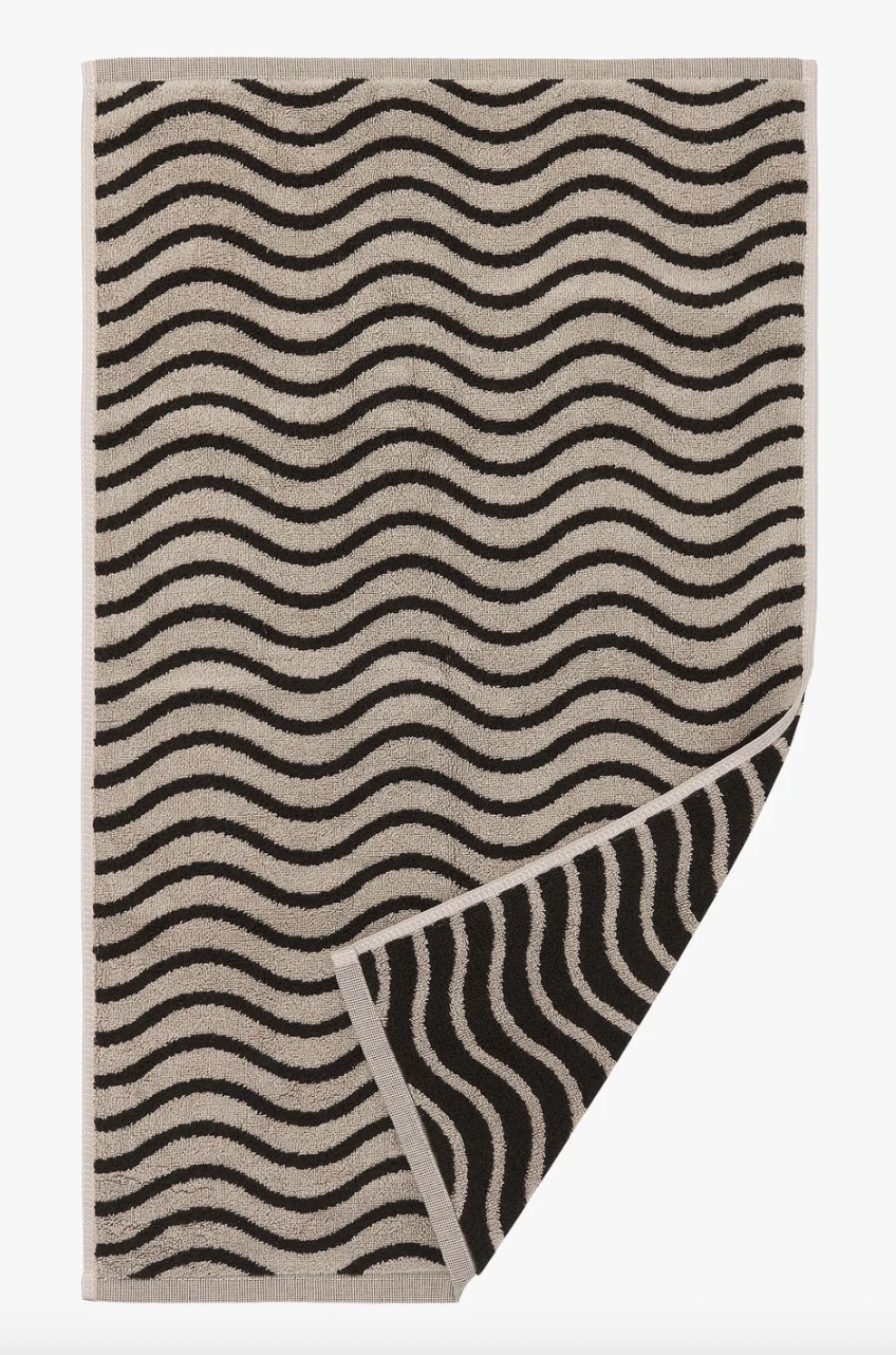 Wave Noir Hand Towel