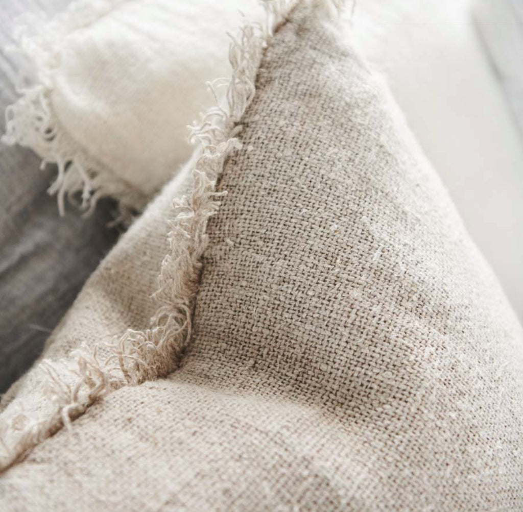 Bedouin Linen Cushion, Natural
