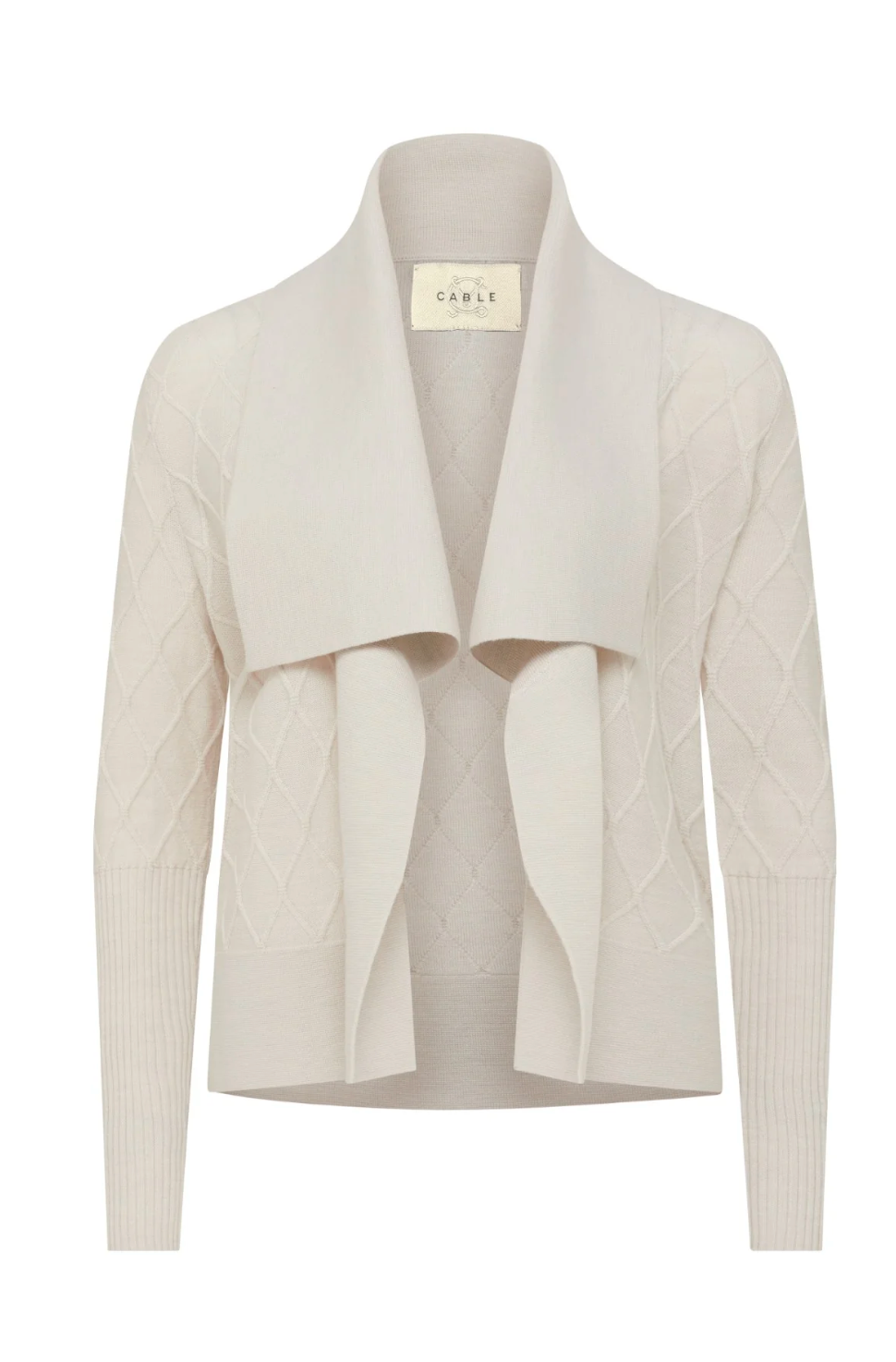 The Elizabeth Merino Cardigan - Antique White