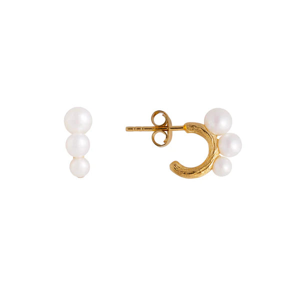 Fairley Triplet Pearl Studs